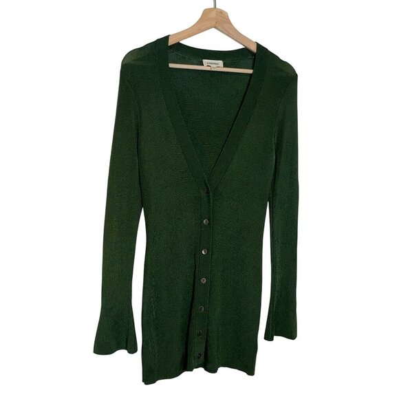 L'Agence Lucas Rib Knit Long Cardigan Front Button Long Sleeve Women's Size XS i - Picture 2 of 9